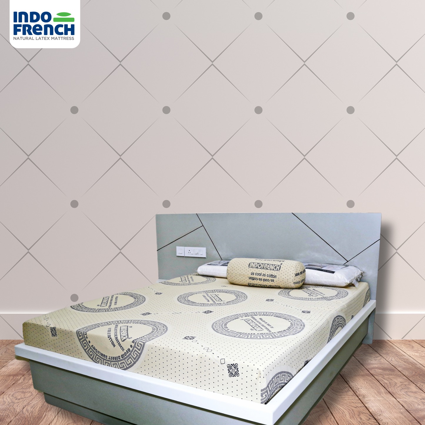 Indofrench Double Size Mattress (100% Fully Natural Latex)