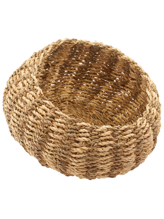 Naturally Yours Palm leaf Round Fruits Basket 21cmx28cmx14cm