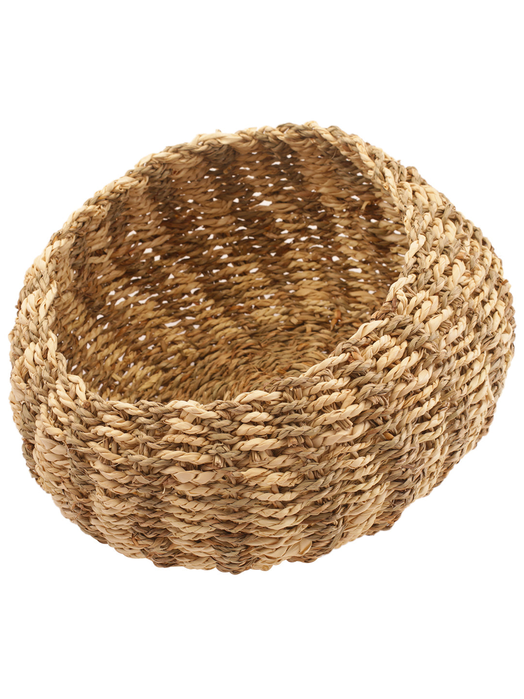 Naturally Yours Palm leaf Round Fruits Basket 21cmx28cmx14cm