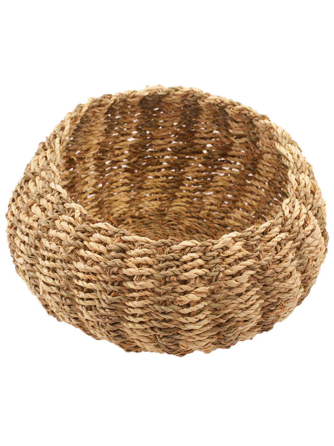 Naturally Yours Palm leaf Round Fruits Basket 21cmx28cmx14cm