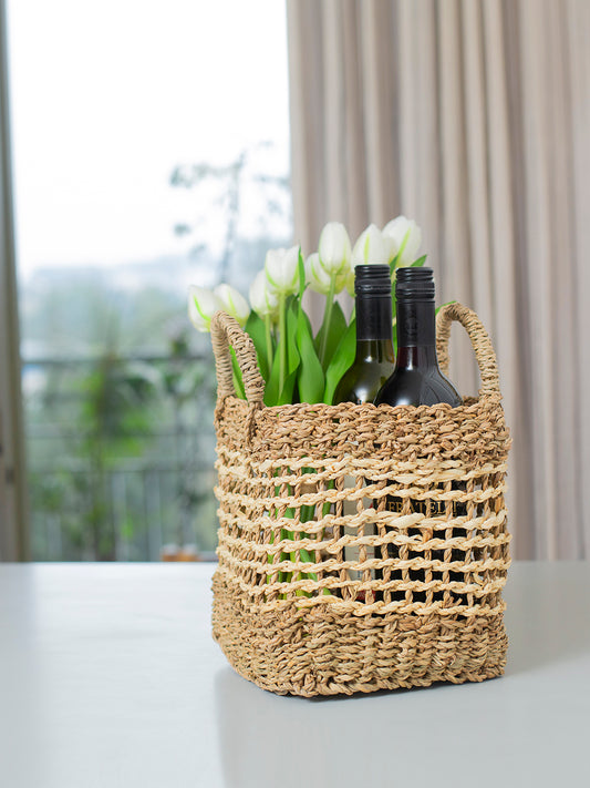 Naturallyours Twisted Seagrass Planter Square Basket 20cmx20cmx22cm
