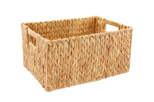 Naturallyours Water Hyacinth storage Rectangular Basket 39cmx27cmx20cm