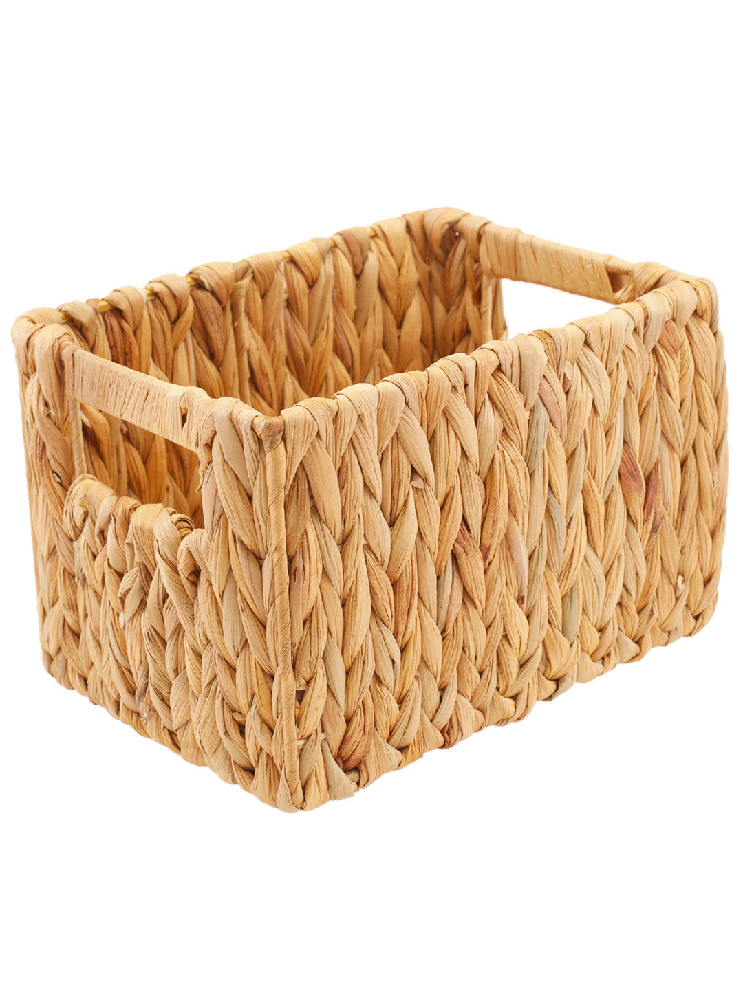 Naturallyours Water Hyacinth storage Rectangular Basket 24cmx18cmx16cm