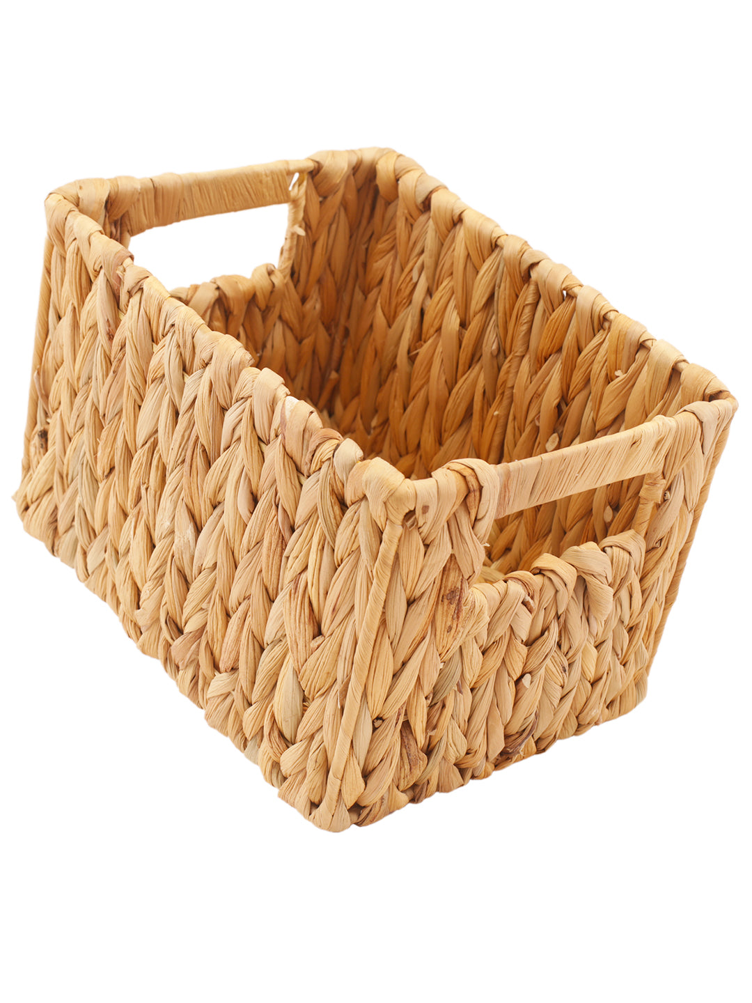 Naturallyours Water Hyacinth storage Rectangular Basket 24cmx18cmx16cm