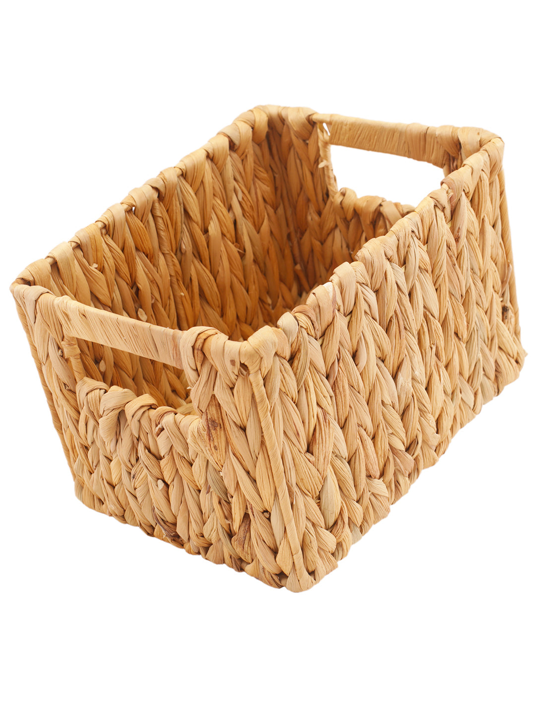 Naturallyours Water Hyacinth storage Rectangular Basket 24cmx18cmx16cm