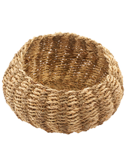 Naturally Yours Palm leaf Round Fruits Basket 21cmx28cmx14cm