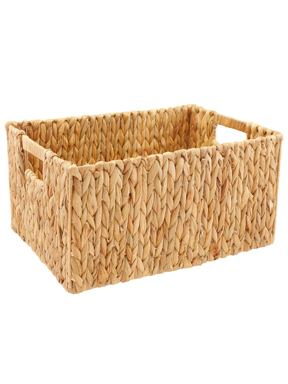 Naturallyours Water Hyacinth storage Rectangular Basket 39cmx27cmx20cm